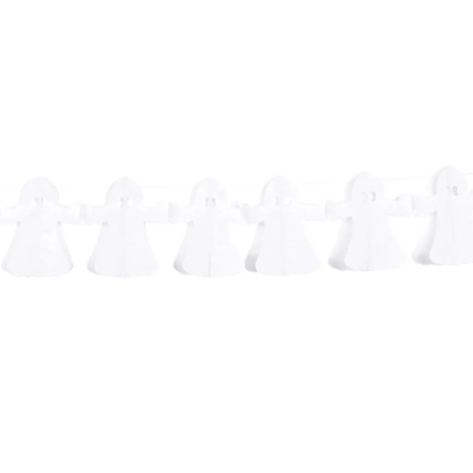 GUIRLANDE PAPIER FANTÔME BLANC 4M
