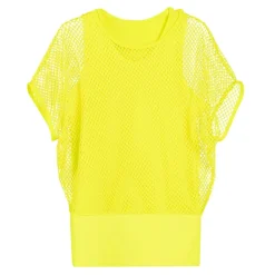 HAUT JAUNE FLUO DOUBLURE RÉSILLE FEMME