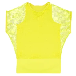 HAUT JAUNE FLUO DOUBLURE RÉSILLE FEMME