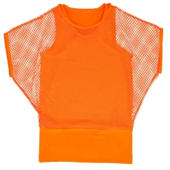 HAUT ORANGE FLUO DOUBLURE RÉSILLE FEMME