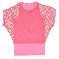 HAUT ROSE FLUO DOUBLURE RÉSILLE FEMME