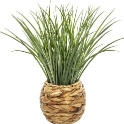 HERBE ARTIFICIELLE POT TRESSÉ 46CM