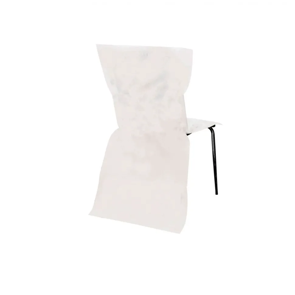 6 HOUSSES DE CHAISE BLANC