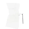 24 HOUSSES DE CHAISE INTISSÉ BLANC