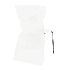 24 HOUSSES DE CHAISE INTISSÉ BLANC