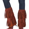 JAMBIÈRE À FRANGES HIPPIE INDIENNE MARRON FEMME