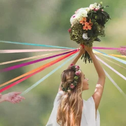 JEU ANIMATION RONDE DES RUBANS BOUQUET MARIÉE