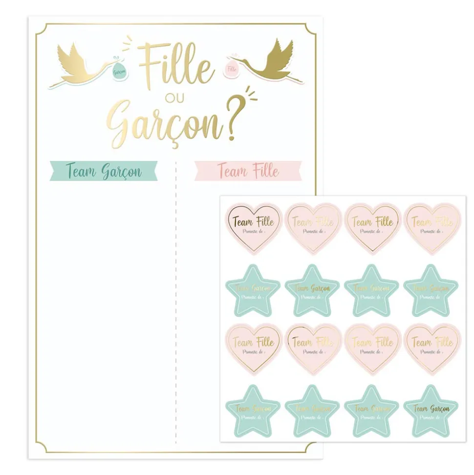 JEU ANIMATION STICKERS VOTE GENDER REVEAL