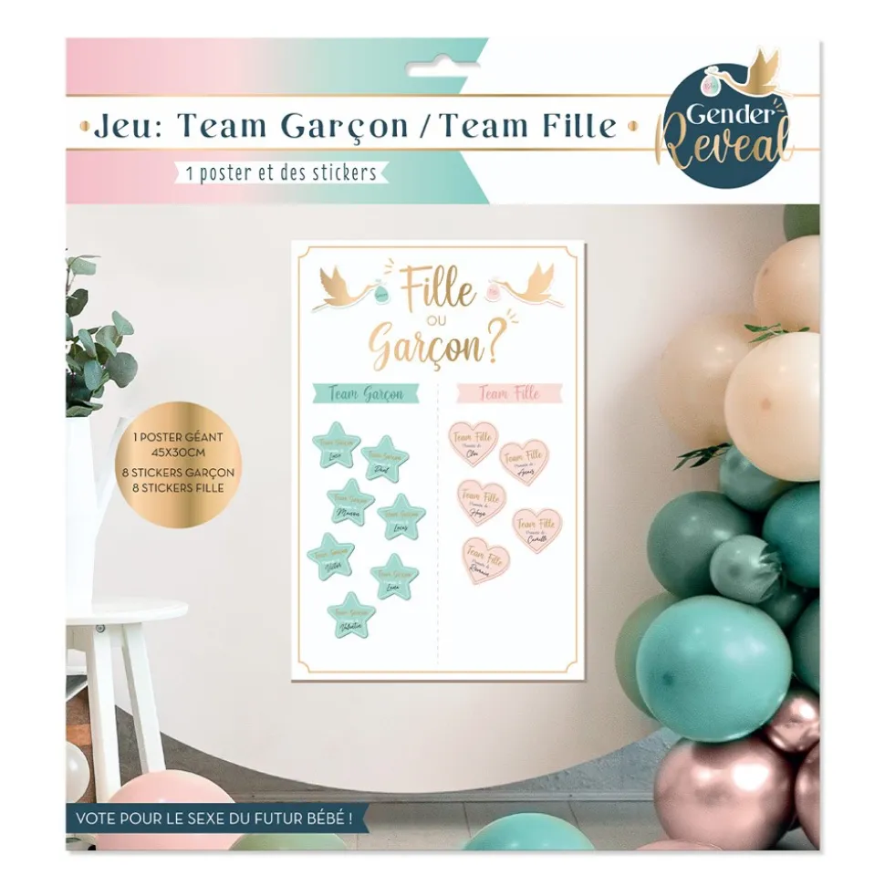 JEU ANIMATION STICKERS VOTE GENDER REVEAL