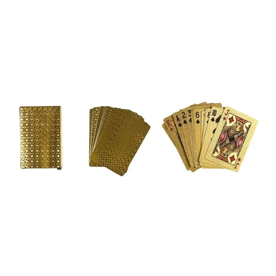 JEU 54 CARTES PREMIUM CASINO 5.9X9X2CM OR NOIR