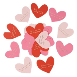 JEU 35 QUESTIONS C?'UR PAPIER LOVELY TIME 7CM ROSE
