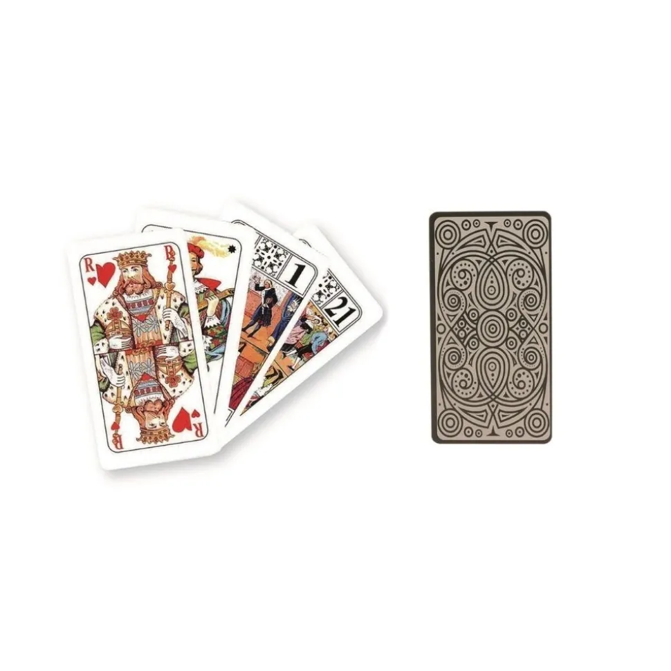 JEU TAROT 78 CARTES VINTAGE 6.3X11.6X2.8CM GRIS