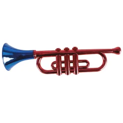 JOUET TROMPETTE EFFET MÉTALLISÉ 33CM BICOLORE