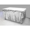 JUPE DE TABLE MÉTALLISÉ 74CMX4.20CM ARGENT