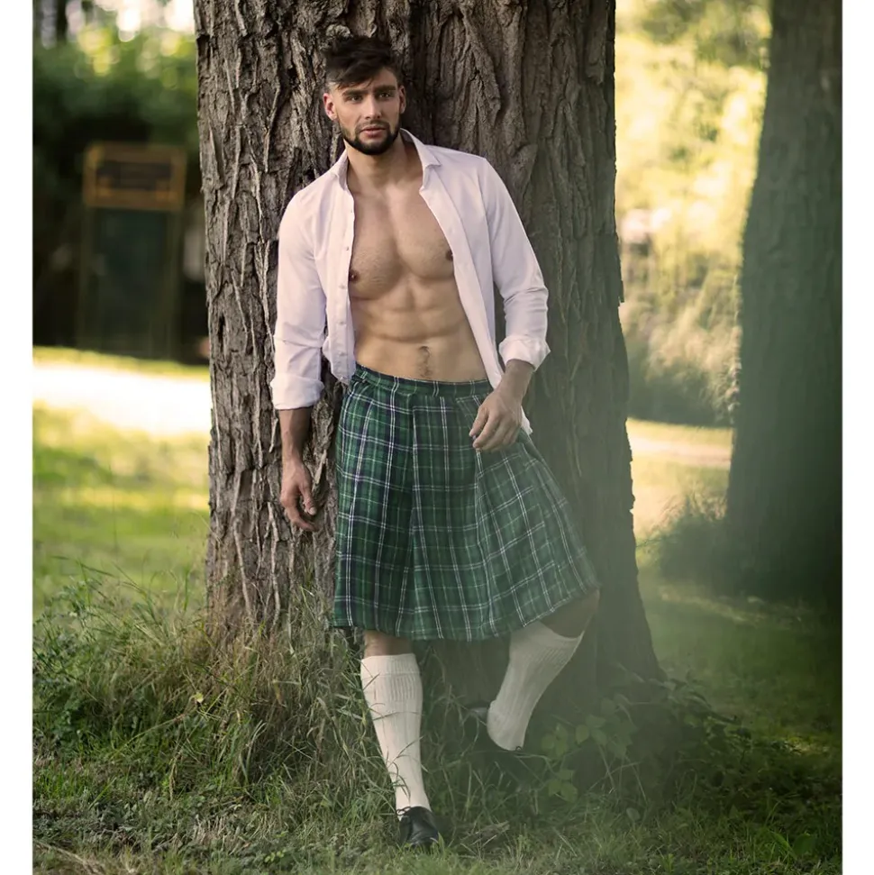 KILT ÉCOSSAIS VERT HOMME