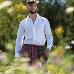 KILT JUPE ÉCOSSAISE TARTAN ROUGE 60CM HOMME