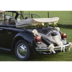 KIT DÉCO VOITURE MARIAGE 24.5X23.5X7CM BLANC