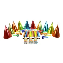 KIT DE FÊTE 10 PERSONNES COTILLONS MULTICOLORE