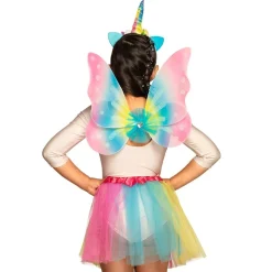 KIT DÉGUISEMENT FÉE LICORNE ARC-EN-CIEL FILLE