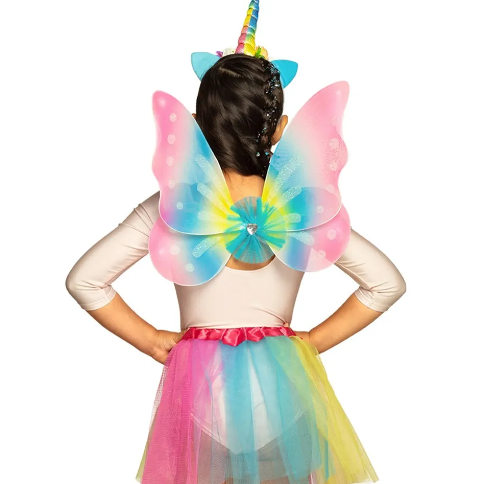 KIT DÉGUISEMENT FÉE LICORNE ARC-EN-CIEL FILLE