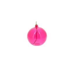 LAMPE À HUILE VERRE MÈCHE 10X10.5CM FRAMBOISE
