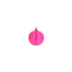 LAMPE À HUILE VERRE MÈCHE 8X8.5CM FRAMBOISE