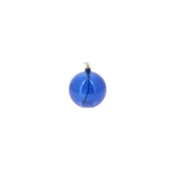 LAMPE À HUILE VERRE MÈCHE 8X8.5CM INDIGO