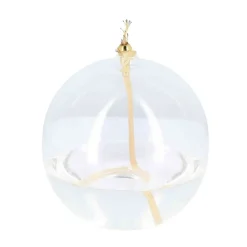 LAMPE À HUILE VERRE MÈCHE 12.5X13CM TRANSPARENT