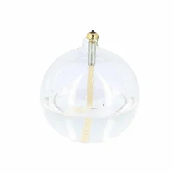 LAMPE À HUILE VERRE MÈCHE 8X8.5CM TRANSPARENT