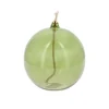 LAMPE À HUILE VERRE MÈCHE 12.5X13CM VERT PISTACHE