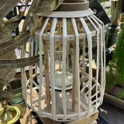LANTERNE BOIS RATTAN D25XH35CM NATUREL