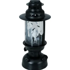 LANTERNE BOUGIE LED CIMETIÈRE HANTÉ 30CM NOIR