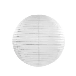 LANTERNE BOULE JAPONAISE PAPIER DE RIZ 35CM BLANC