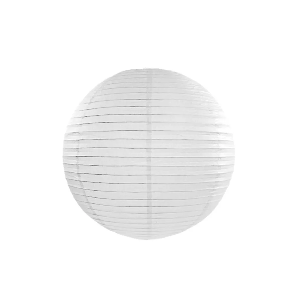 LANTERNE BOULE JAPONAISE PAPIER DE RIZ 25CM BLANC