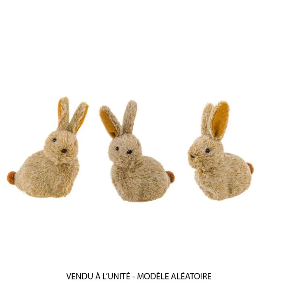 LAPIN DÉCO PRAIRIE CHAMPÊTRE 6X3X9CM BRUN