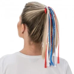 ÉLASTIQUE NATTES SEQUINS SUPPORTER FRANCE 4.5X38CM