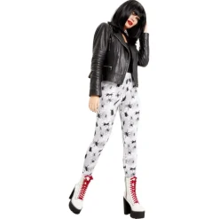 LEGGING BLANC IMPRESSION ARAIGNÉES FEMME