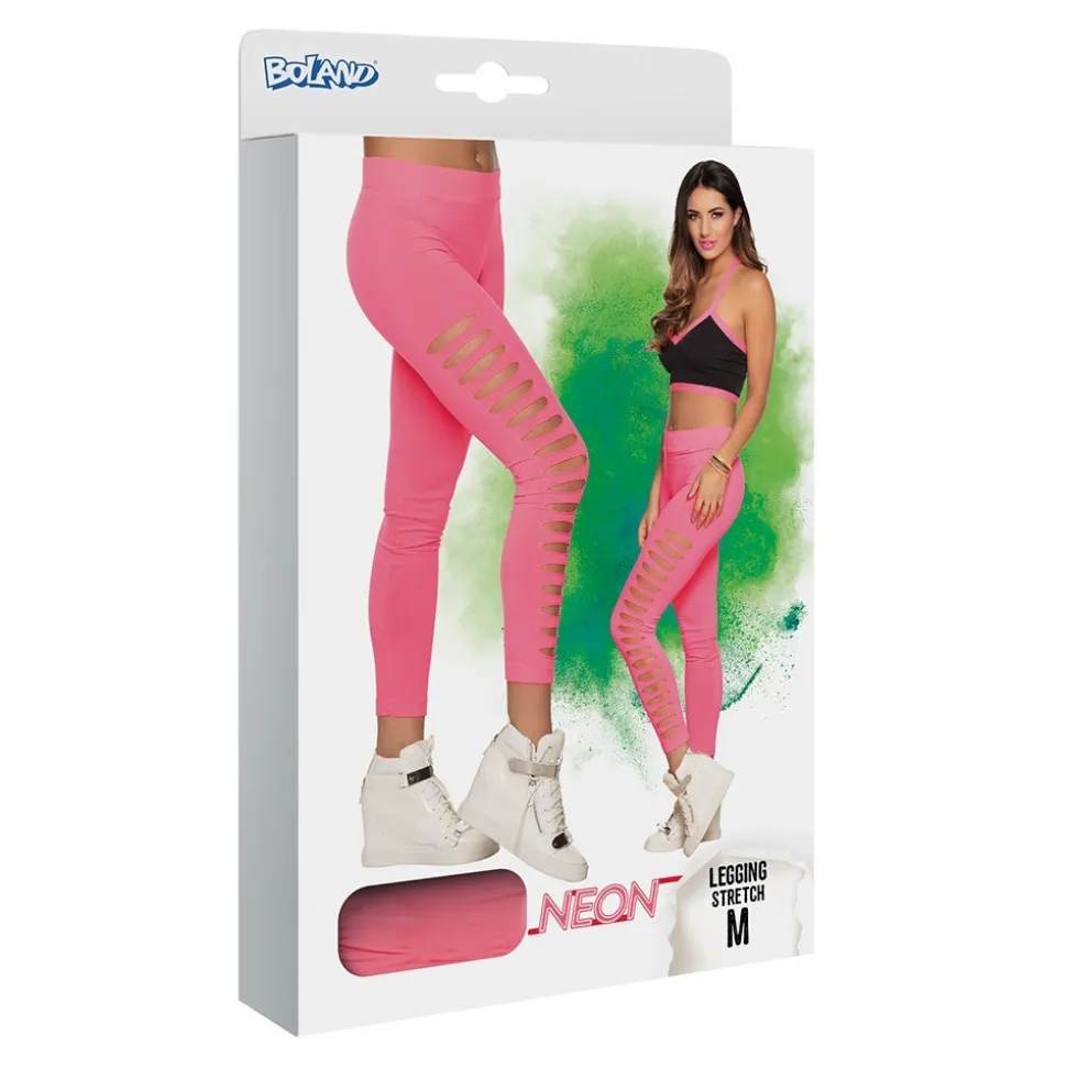 LEGGING TROUÉ ROSE FLUO ADULTE