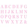 48 LETTRES CAPITALES CARTON ADHÉSIF 13.5CM ROSE