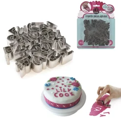 24 LETTRES EMPORTE-PIÈCE INOX
