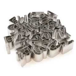24 LETTRES EMPORTE-PIÈCE INOX