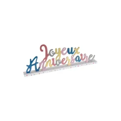 LETTRES JOYEUX ANNIVERSAIRE KITTY PARTY 1ER AGE 33.5X4.5X12CM