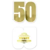 LIVRE D'OR ANNIVERSAIRE 50AINE 20P 23X21CM OR