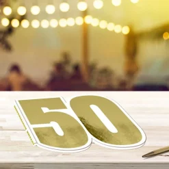 LIVRE D'OR ANNIVERSAIRE 50AINE 20P 23X21CM OR