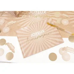 LIVRE D'OR ANNIVERSAIRE ÉCLAT 80P 15.5X21.5CM