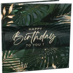 LIVRE D'OR ANNIVERSAIRE JUNGLE 40P 24CM VERT