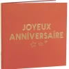 LIVRE D'OR ANNIVERSAIRE STAR 40P 24CM TERRACOTTA