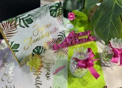 LIVRE DOR ANNIVERSAIRE TROPICAL PARTY 20P 15X21CM