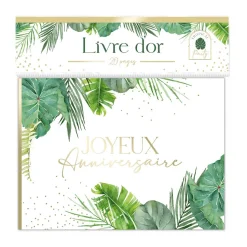LIVRE DOR ANNIVERSAIRE TROPICAL PARTY 20P 15X21CM