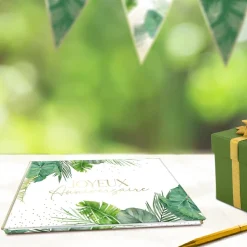 LIVRE DOR ANNIVERSAIRE TROPICAL PARTY 20P 15X21CM